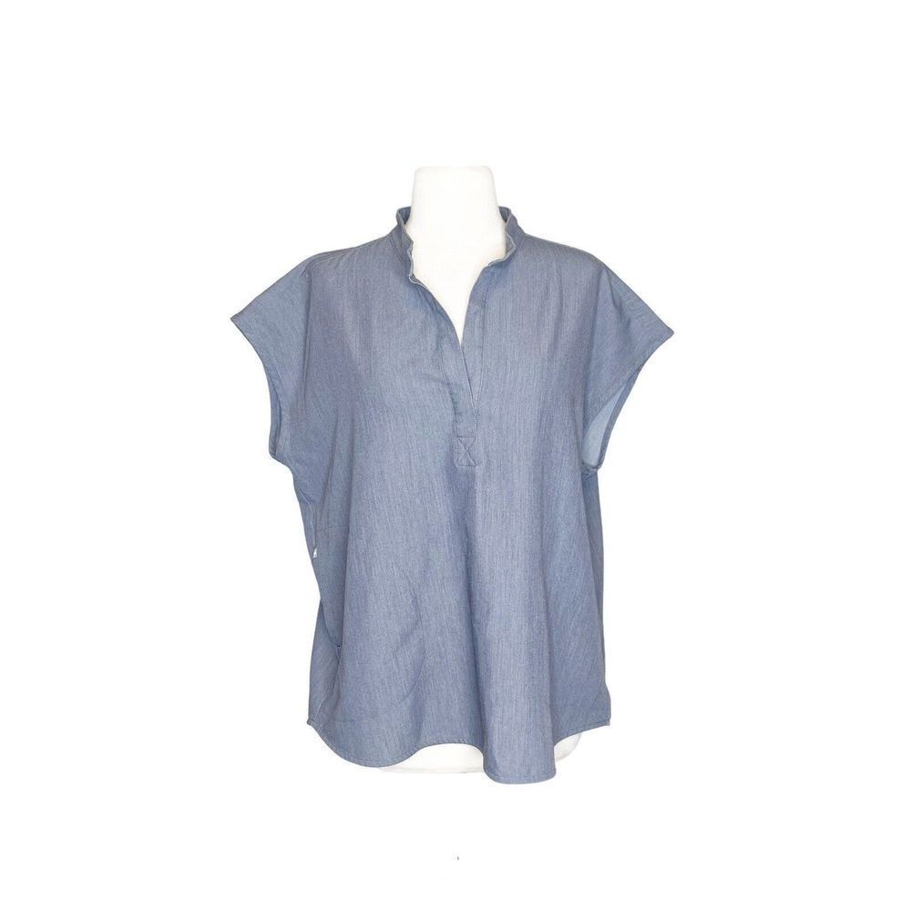 FIGS L Large Rafaela Oversized Scrub Top Graphite Gray